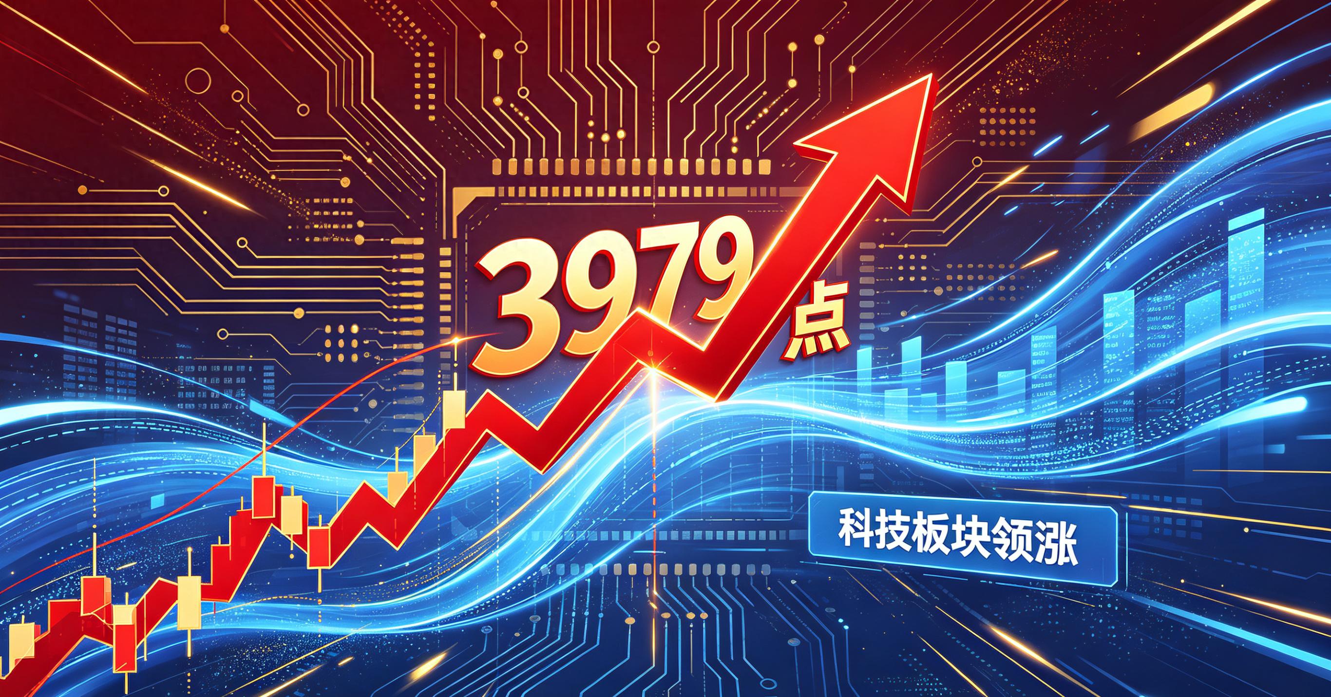 大盘3979点分化严重，科技独涨，下午能冲4000吗？