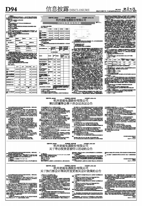 老板电器分公司业务联系必看：总公司董事会决议公告